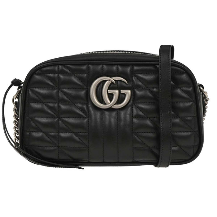 Gucci Black GG Marmont Small Camera Bag