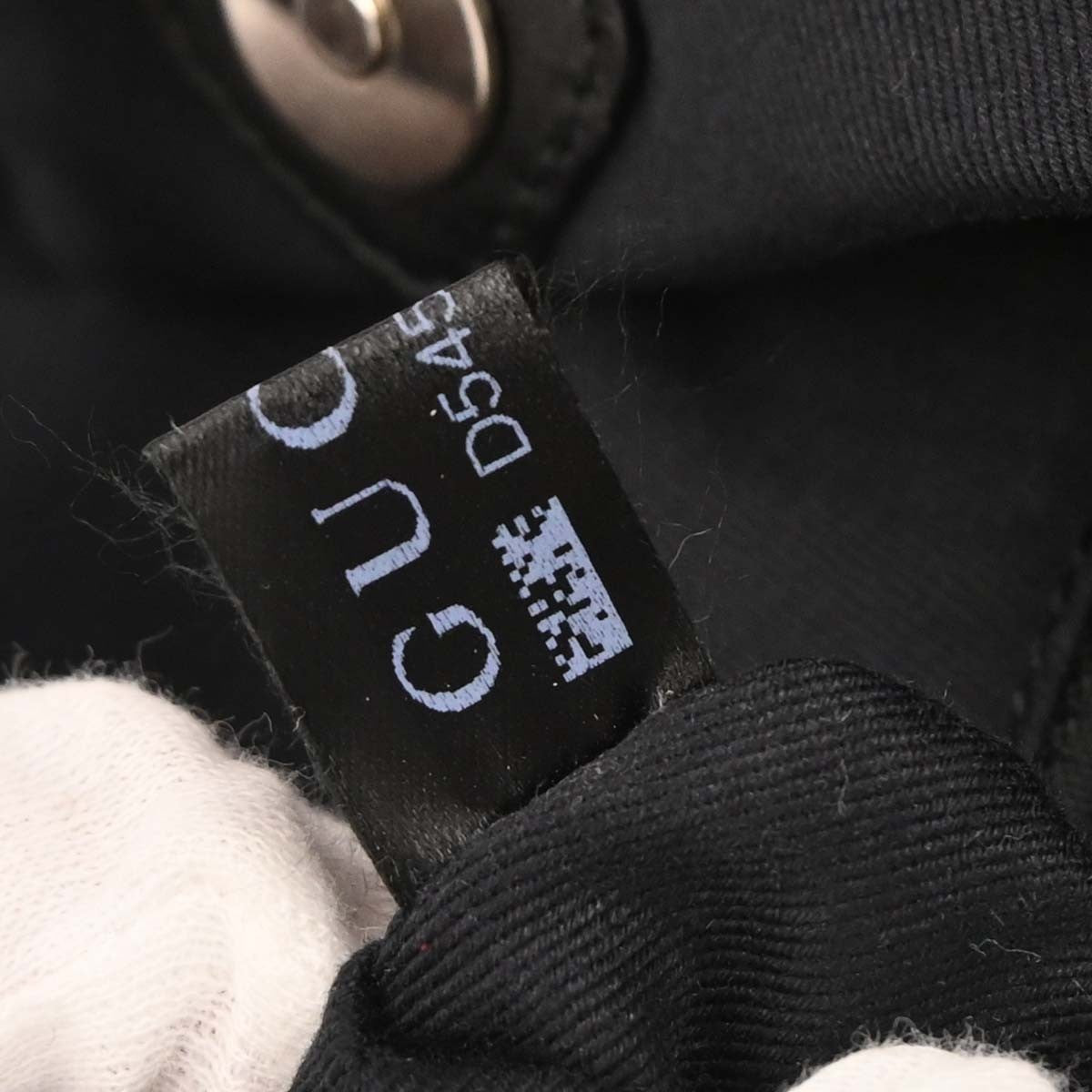 Gucci Black Canvas Tote 2way Handbag