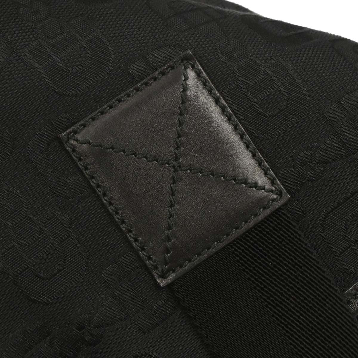 Gucci Black Canvas Tote 2way Handbag