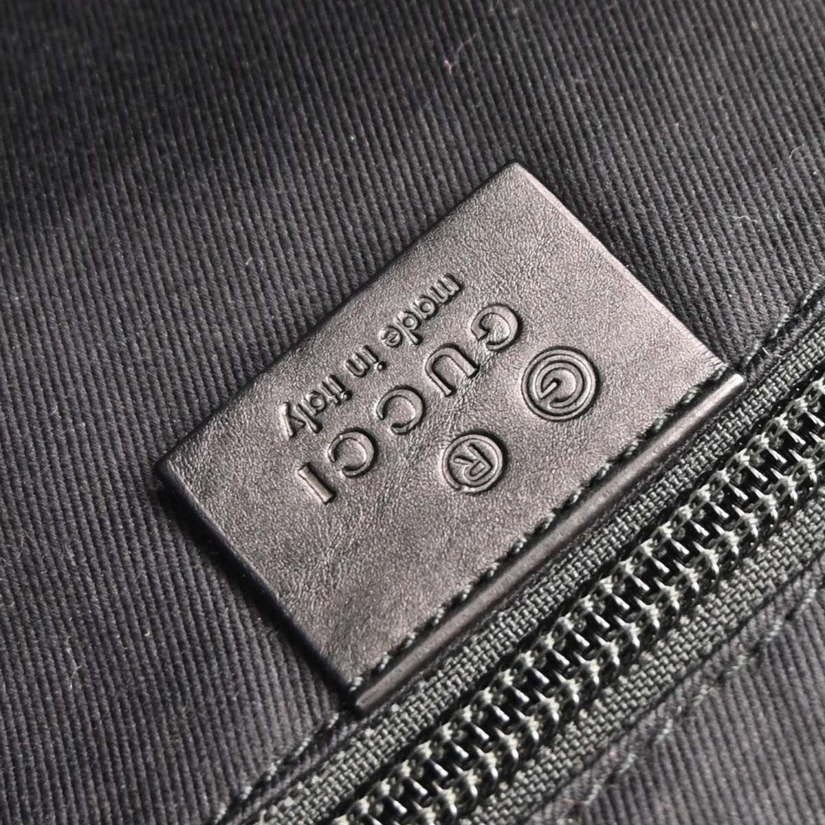 Gucci Black Canvas Tote 2way Handbag
