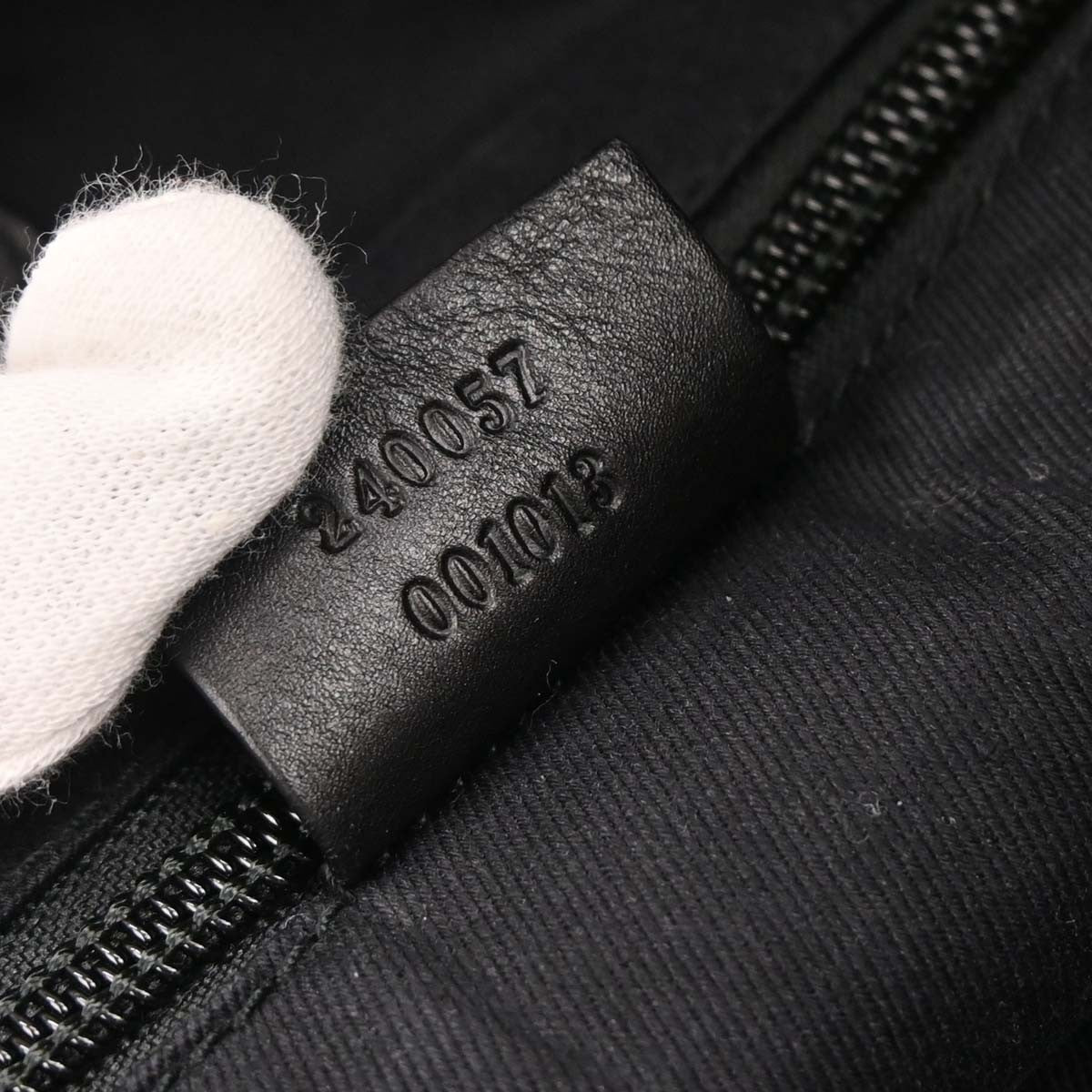 Gucci Black Canvas Tote 2way Handbag