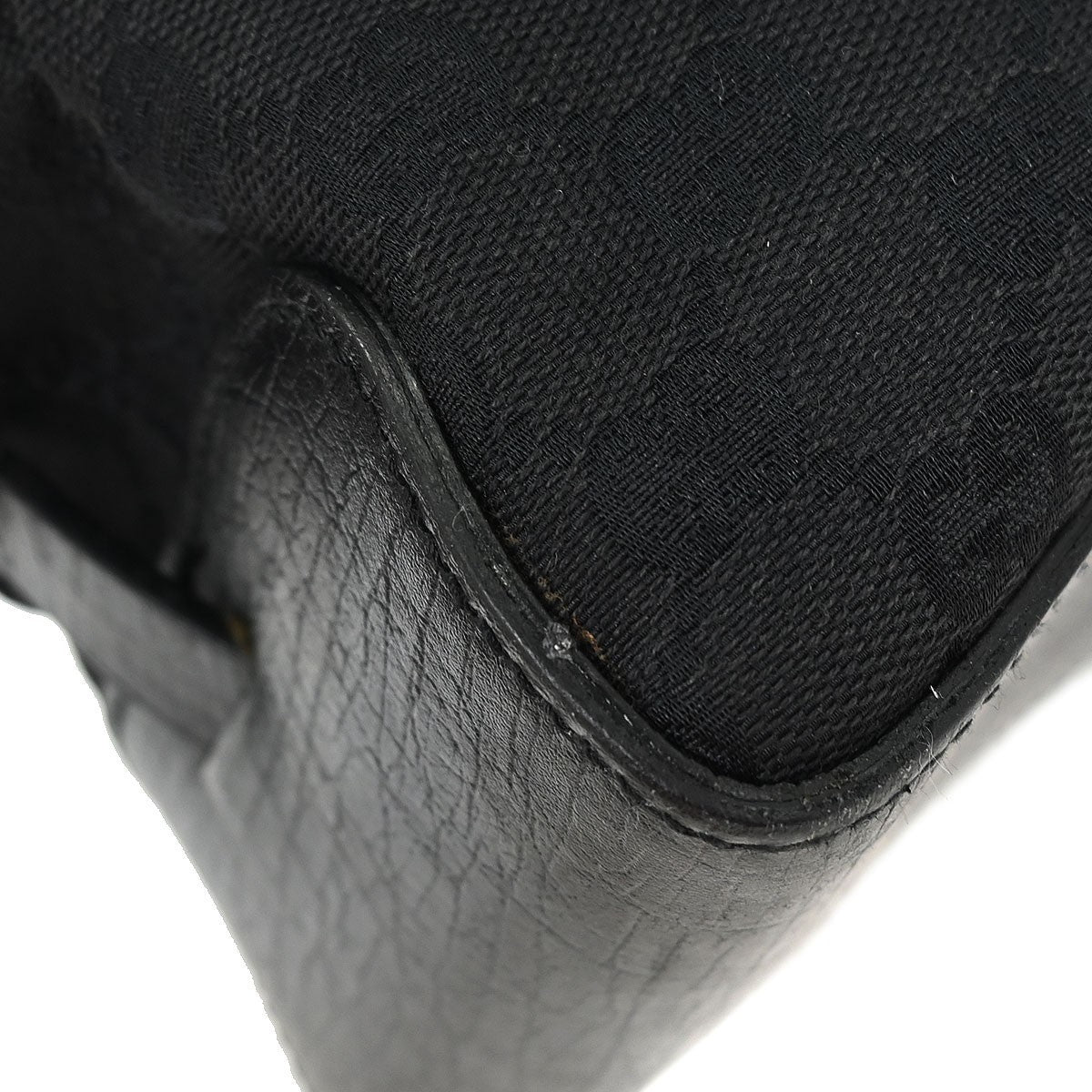 Gucci Black Canvas GG Tote Handbag