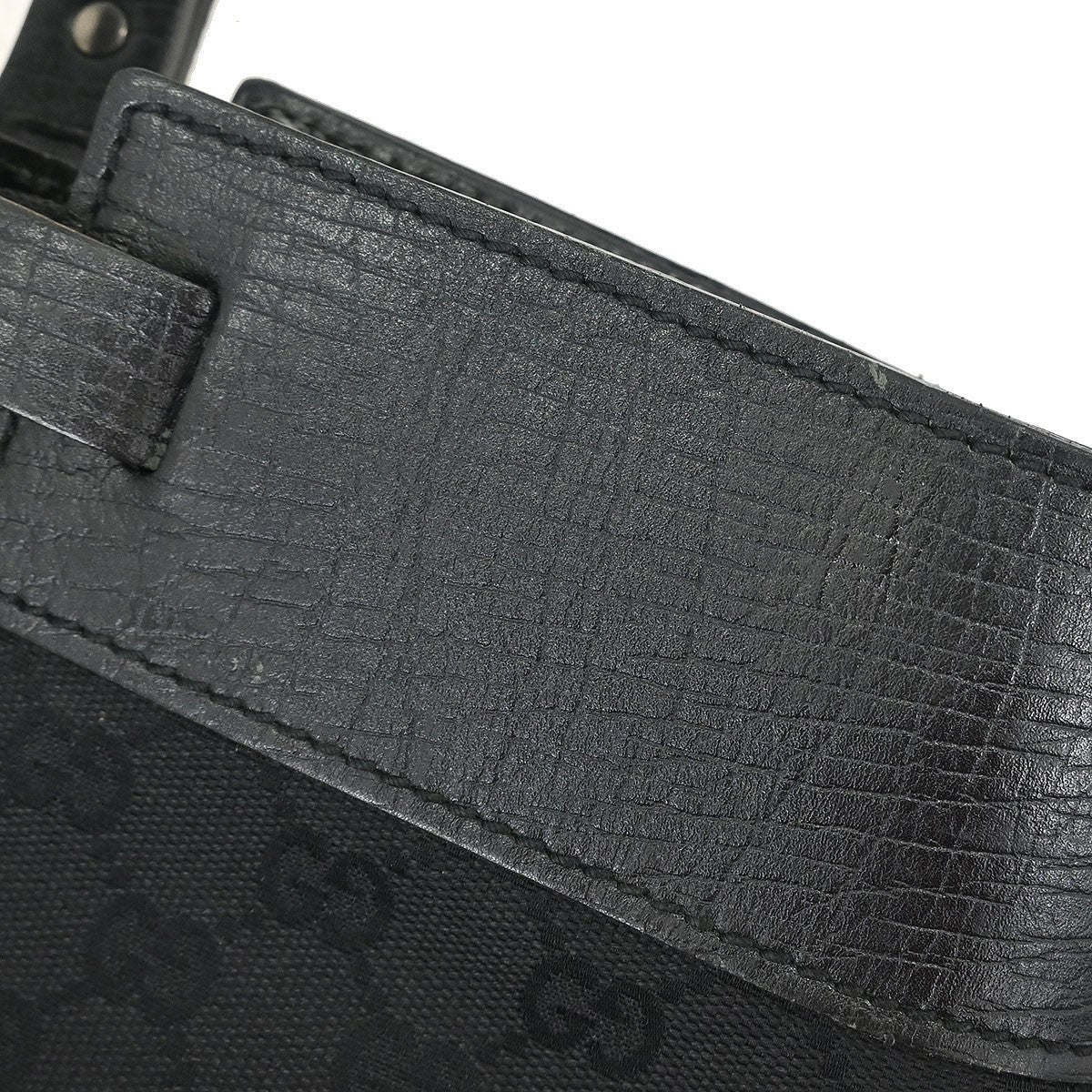 Gucci Black Canvas GG Tote Handbag