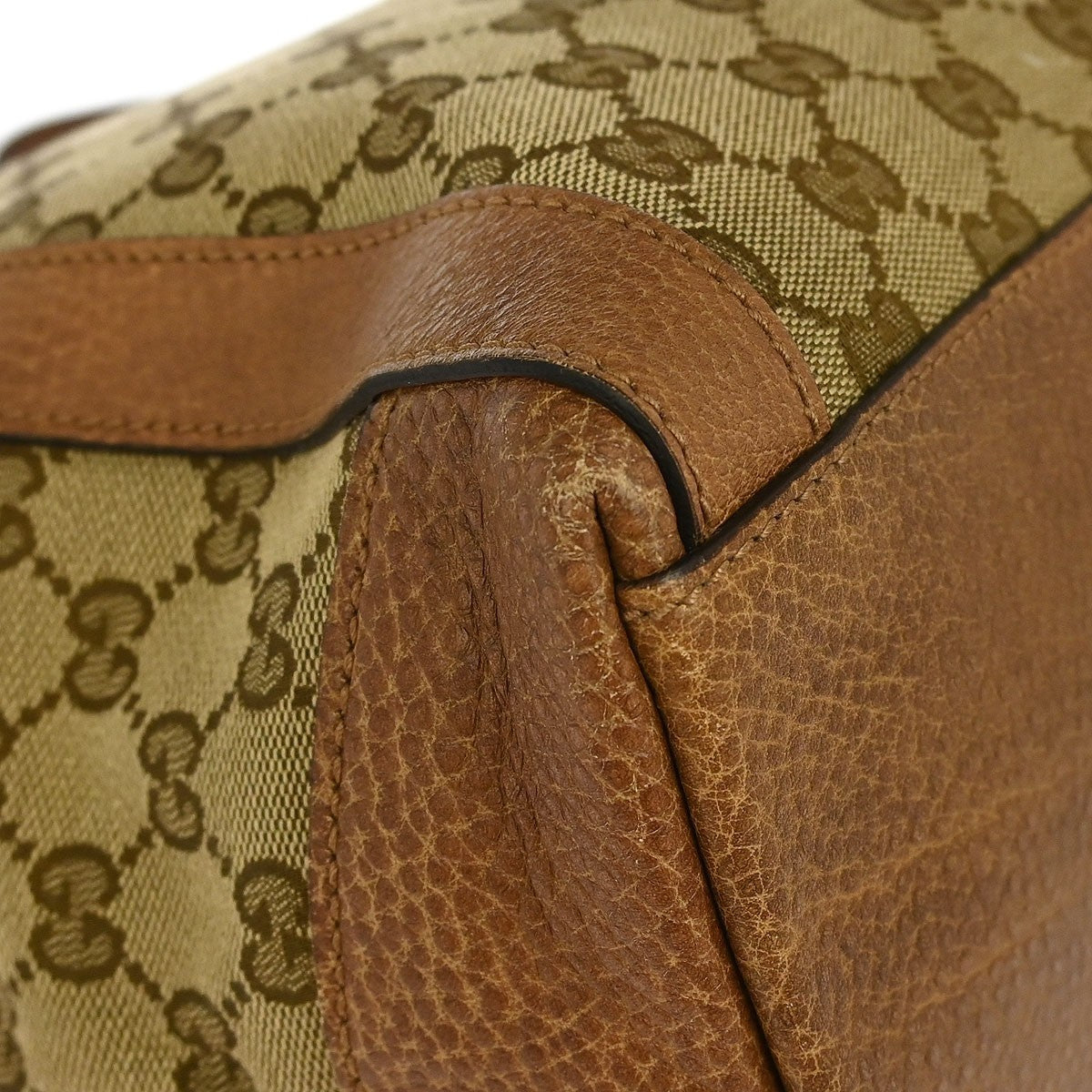 Gucci Beige Canvas GG Tote 2way Handbag