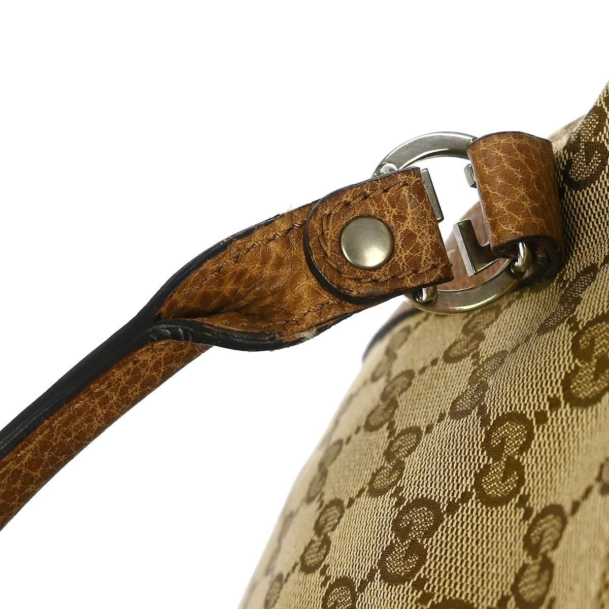 Gucci Beige Canvas GG Tote 2way Handbag