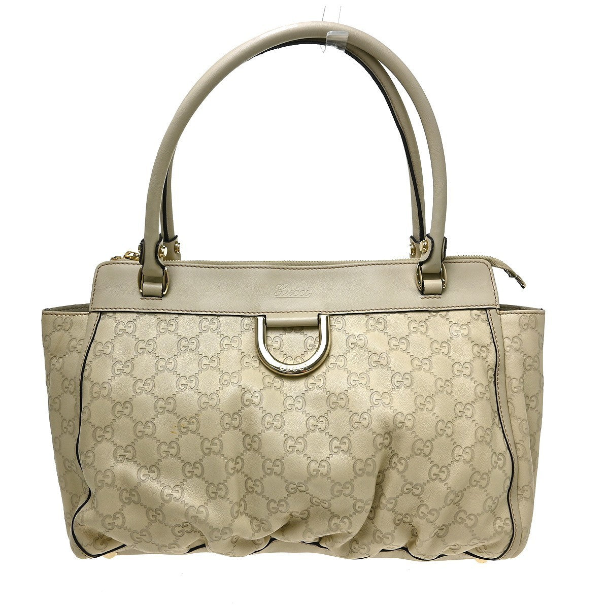 Gucci Off-white Guccissima Leather Tote Handbag