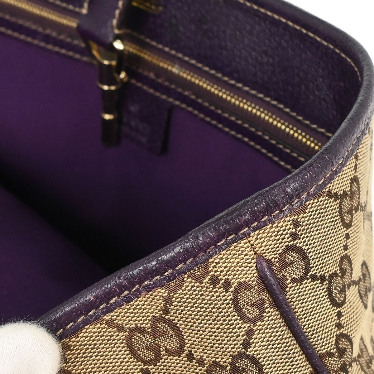 Gucci Brown Beige Jackie Tote Bag