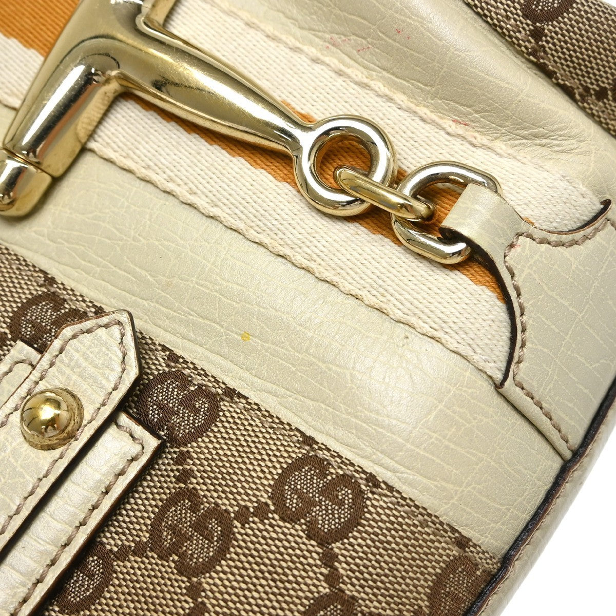 Gucci Beige Horsebit GG Shoulder Bag