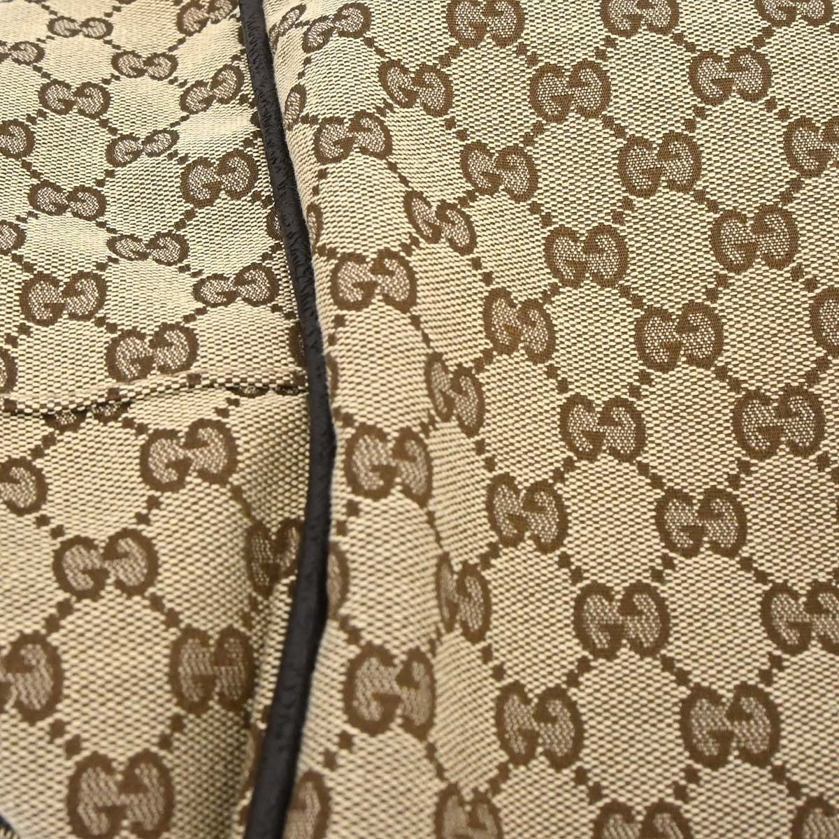 Gucci Beige Canvas GG Sherry Line Duffle Handbag
