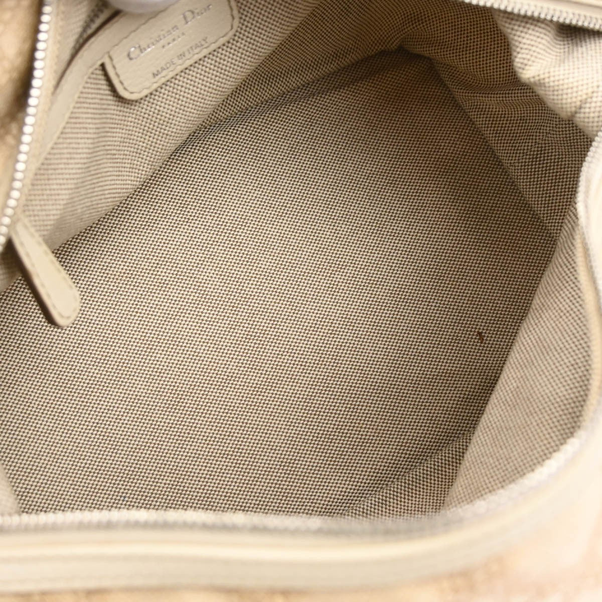 Christian Dior Beige Canvas Cannage Handbag
