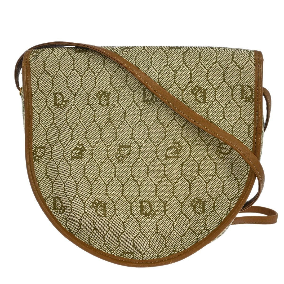 Christian Dior Beige PVC Honeycomb Shoulder Bag