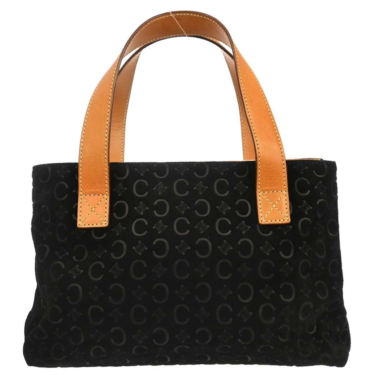 Celine Black Suede C Macadam Tote Handbag