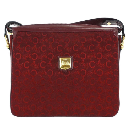Celine Bordeaux C Macadam Shoulder Bag