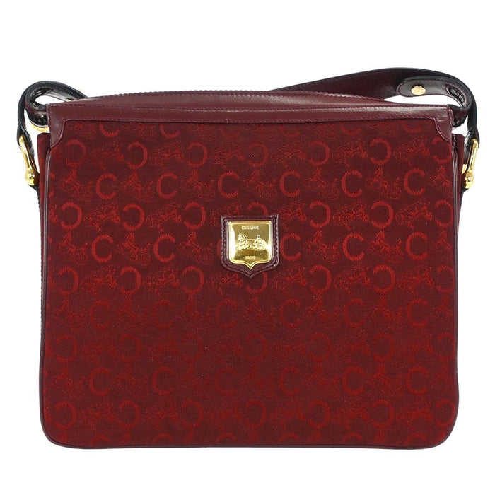 Celine Bordeaux C Macadam Shoulder Bag