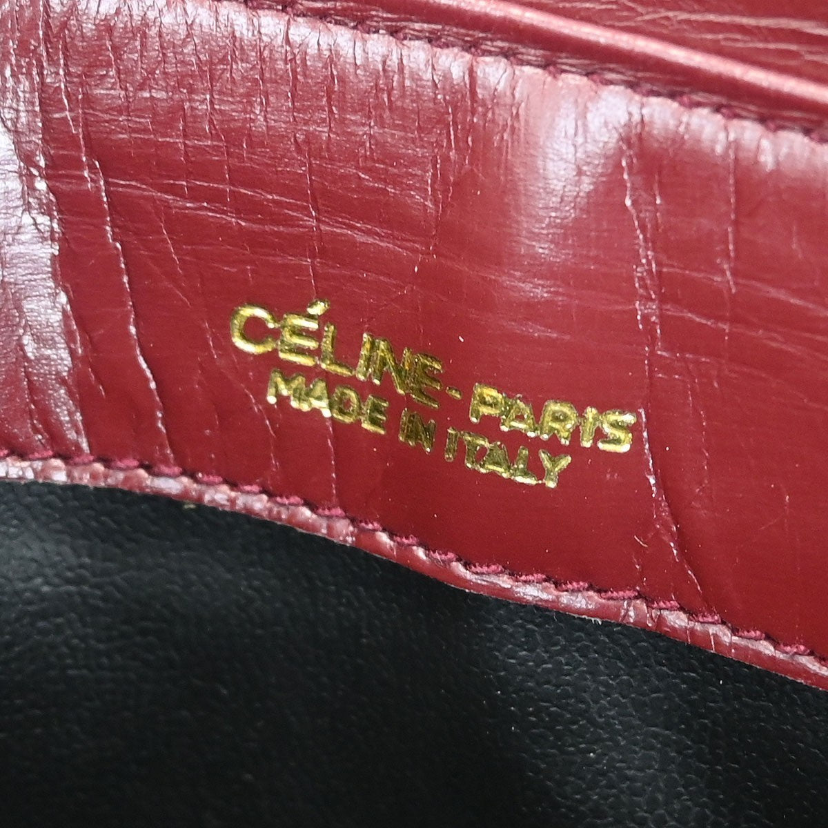 Celine Bordeaux C Macadam Shoulder Bag