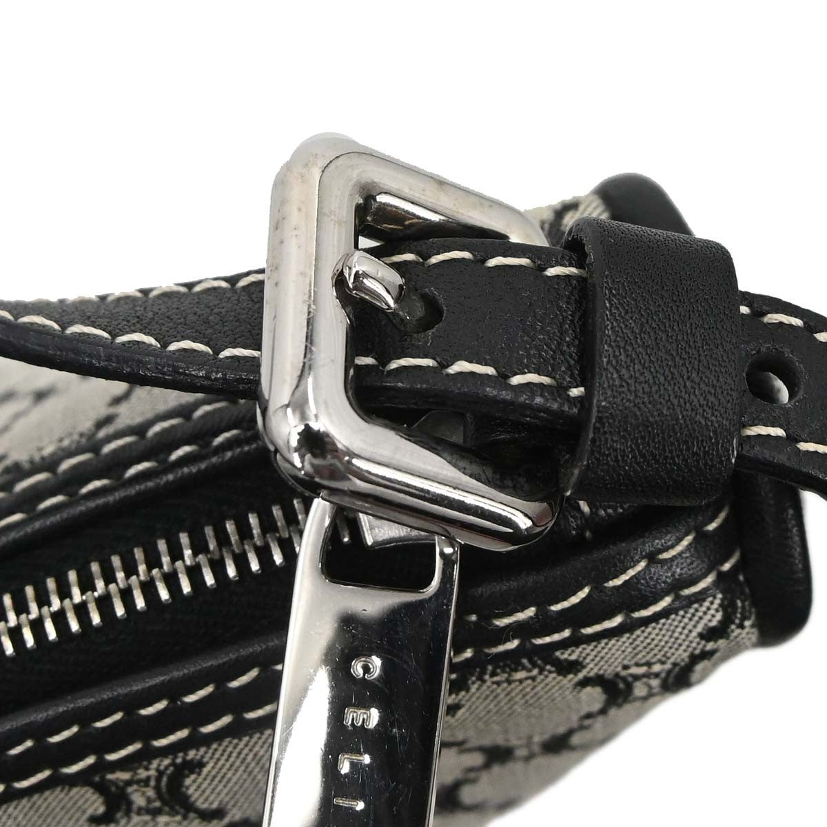Celine Gray Black Macadam Handbag