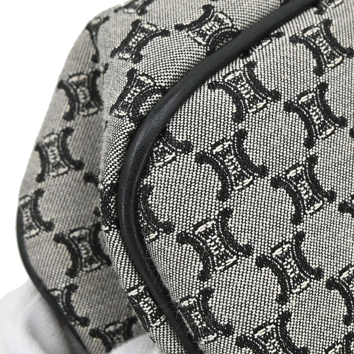 Celine Gray Black Macadam Handbag