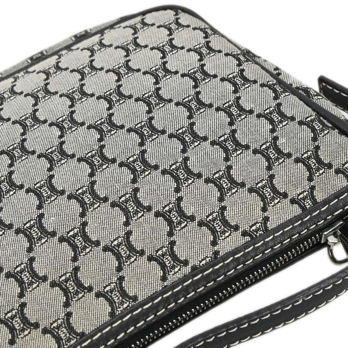 Celine Gray Black Macadam Handbag
