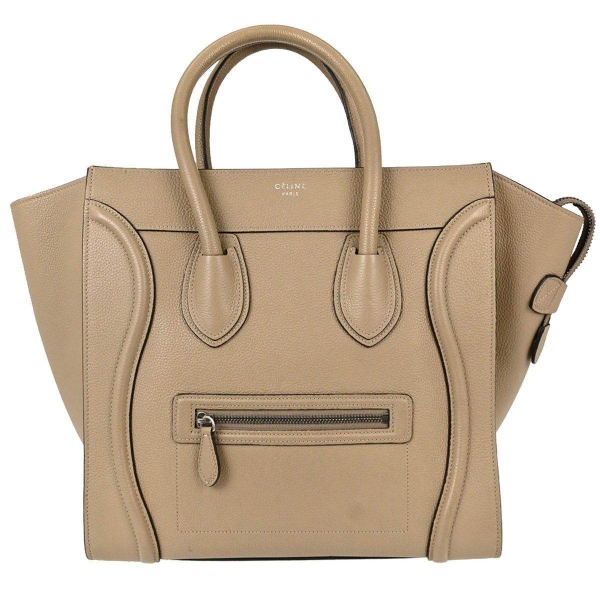 Celine Beige Mini Luggage Tote Bag