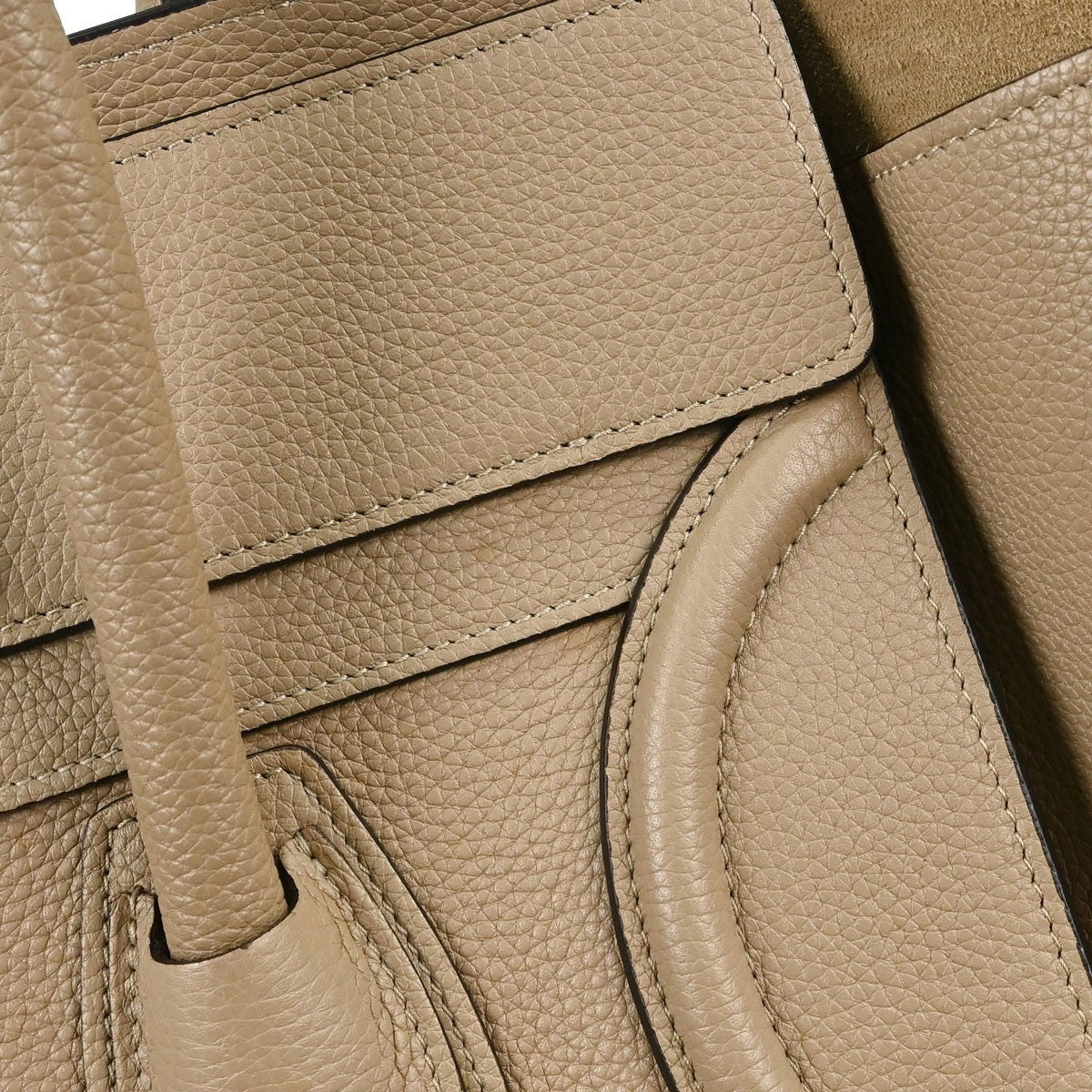 Celine Beige Mini Luggage Tote Bag