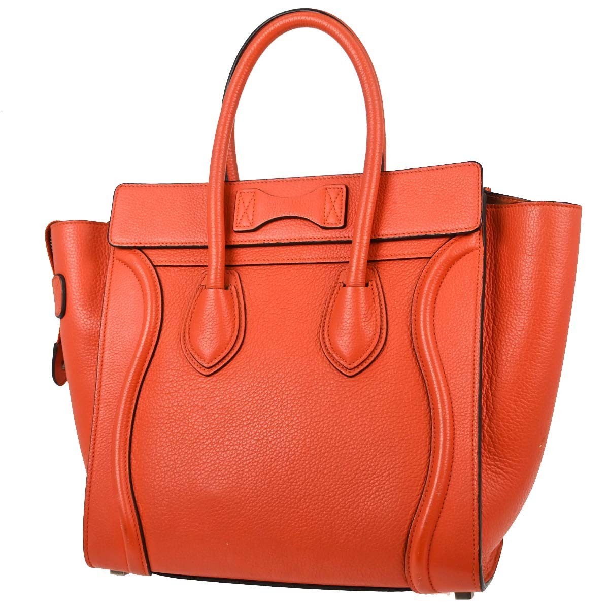 Celine Red Luggage Micro Tote Handbag