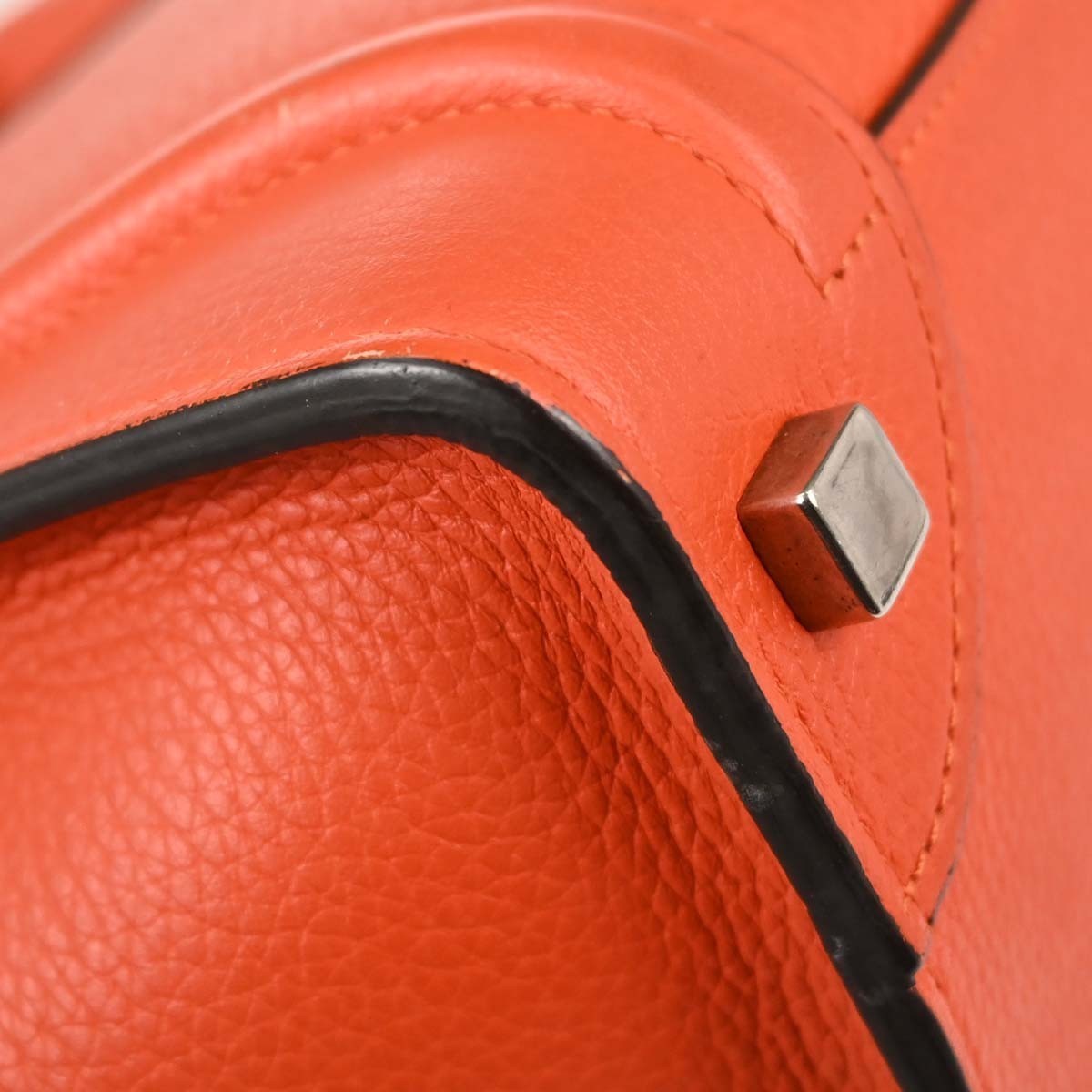 Celine Red Luggage Micro Tote Handbag