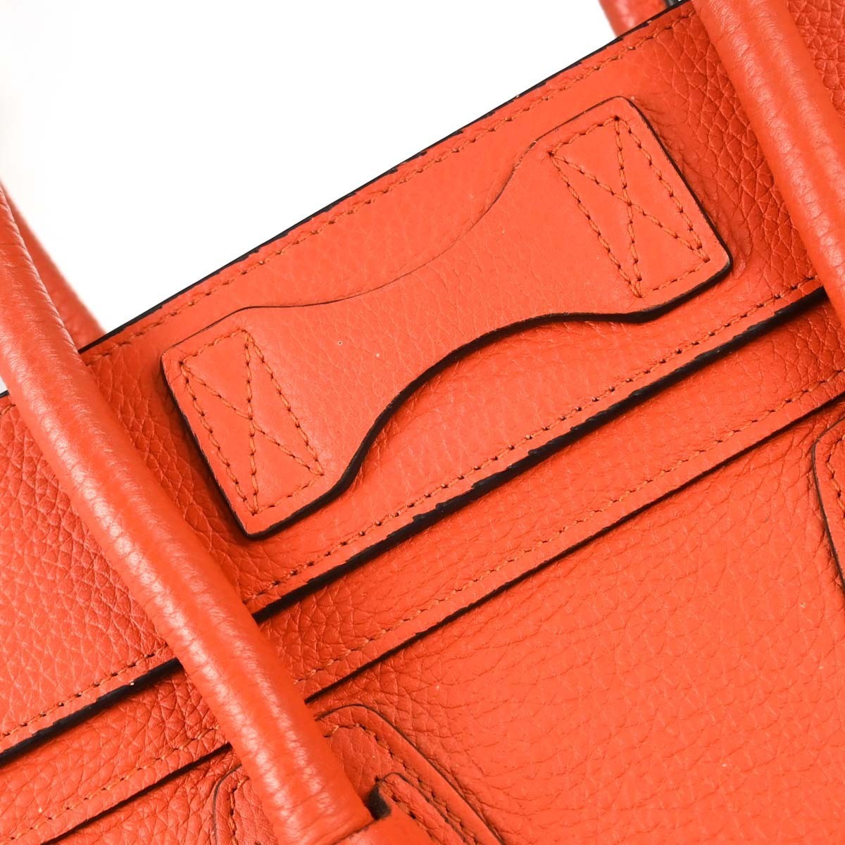 Celine Red Luggage Micro Tote Handbag
