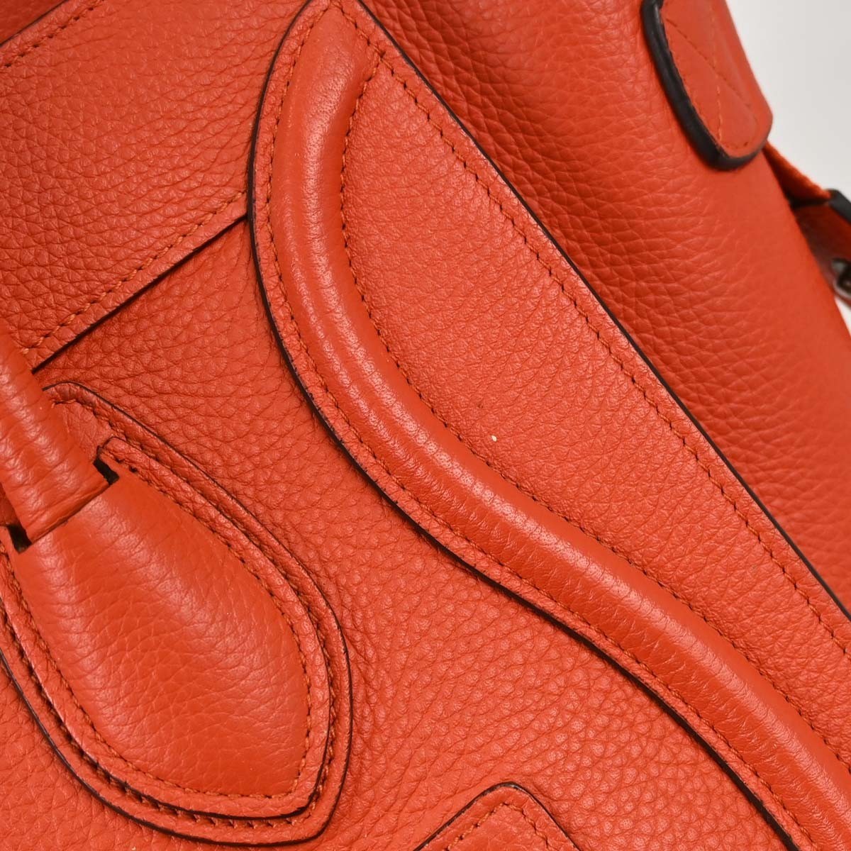 Celine Red Luggage Micro Tote Handbag