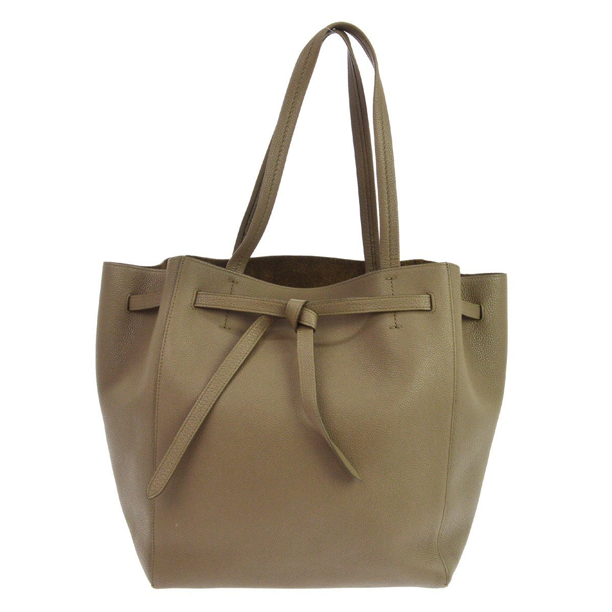 Celine Gray Leather Cabas Phantom Small Tote Bag