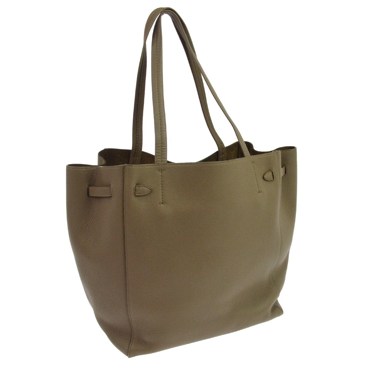 Celine Gray Leather Cabas Phantom Small Tote Bag