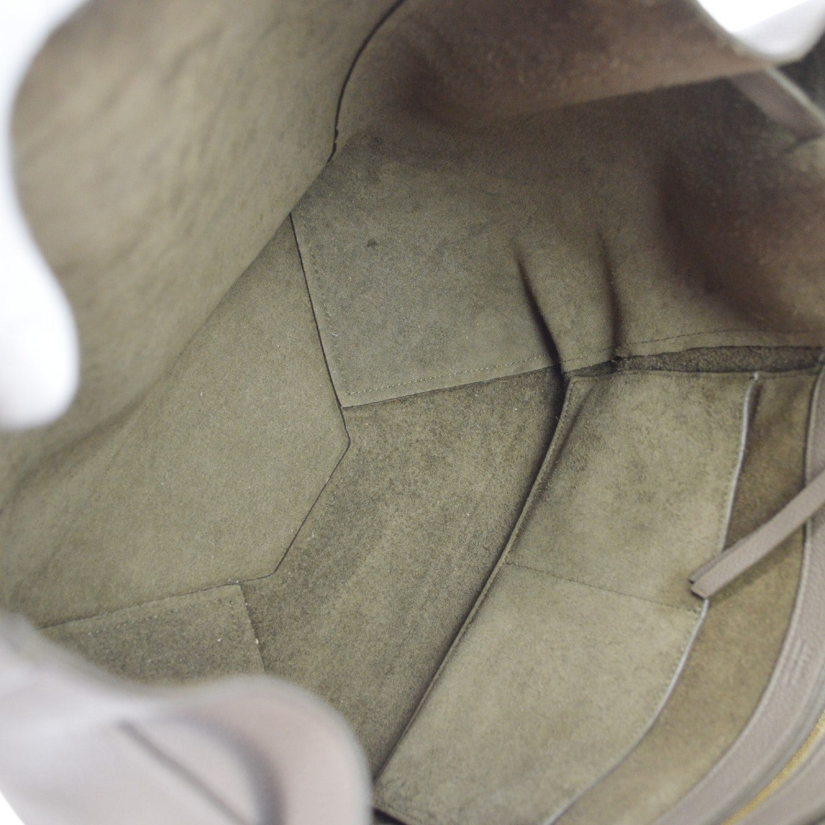 Celine Gray Leather Cabas Phantom Small Tote Bag