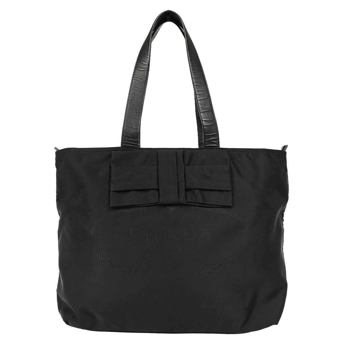 Prada Black Nylon Tote Handbag