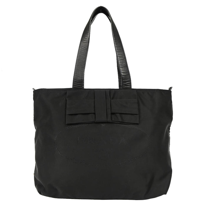 Prada Black Nylon Tote Handbag