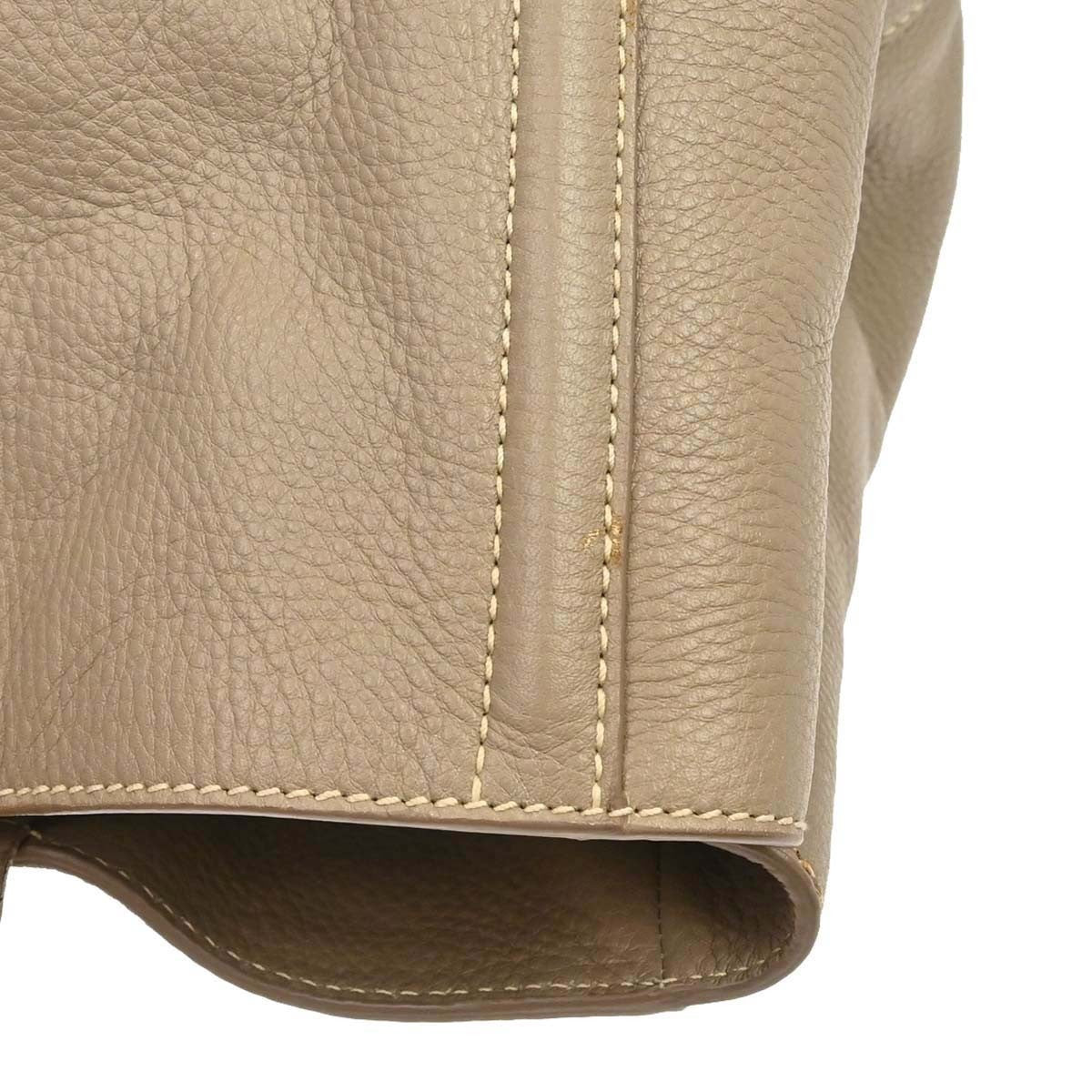 Prada Beige Calfskin Canapa Tote Handbag