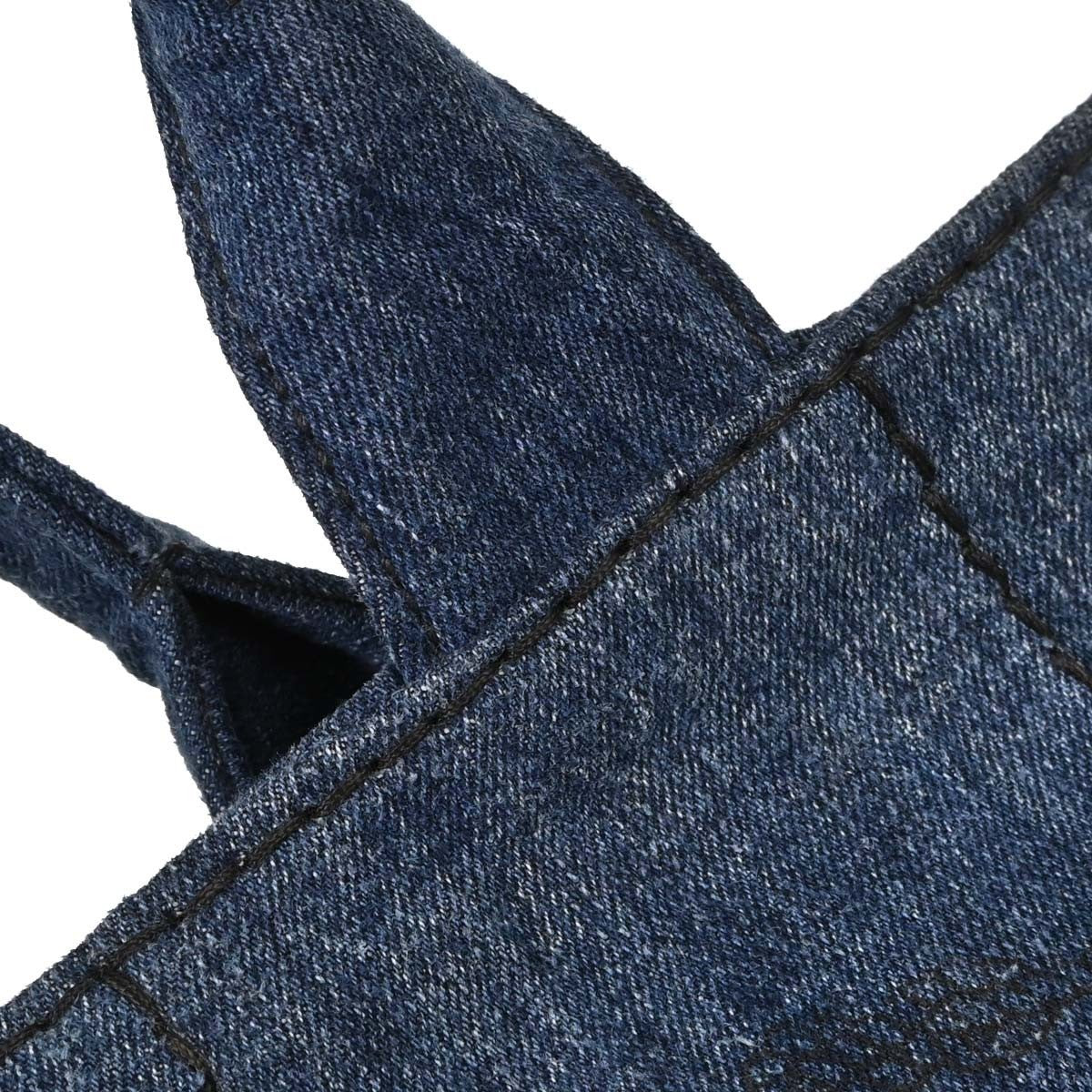 Prada Blue Denim Canapa Tote Handbag