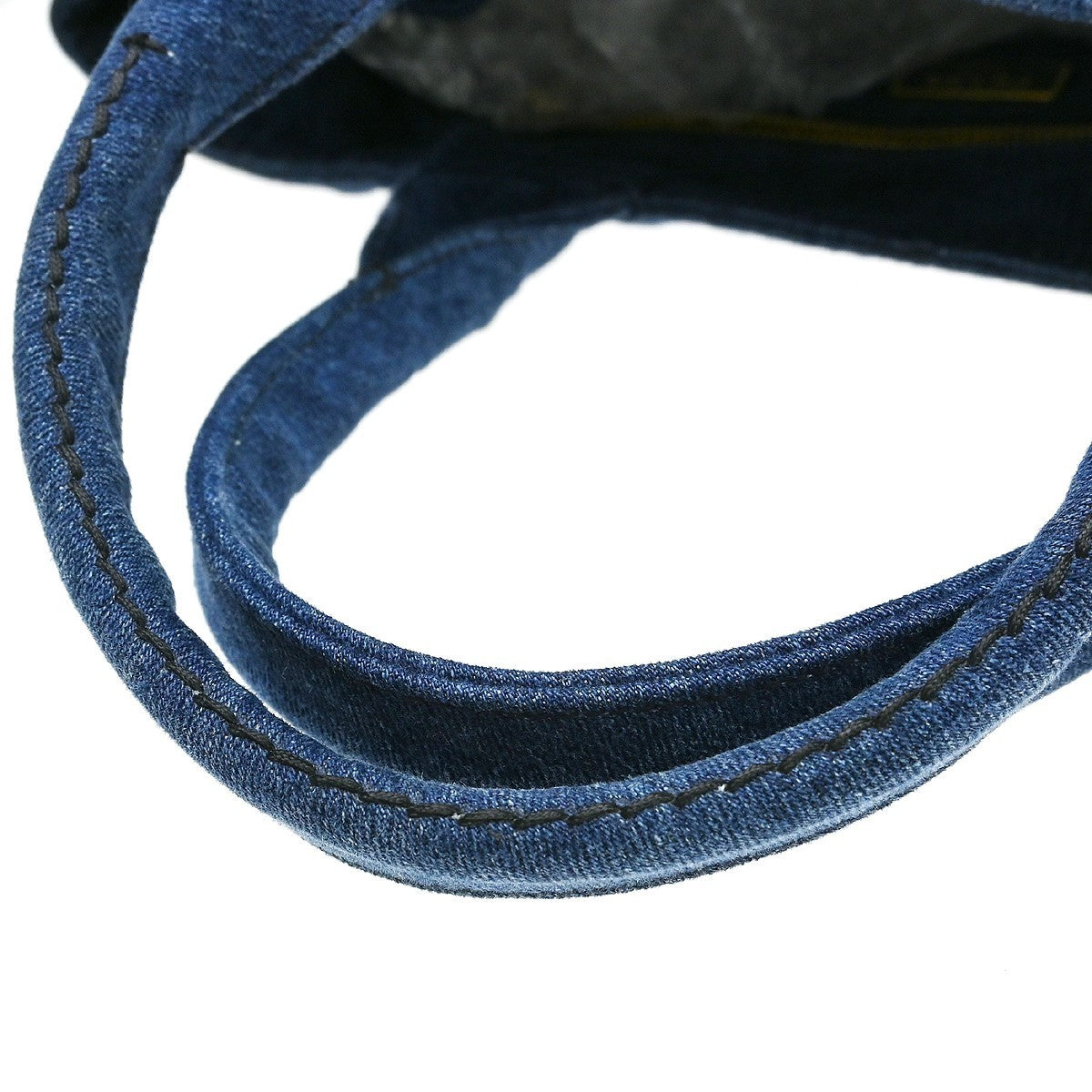 Prada Blue Denim Canapa Tote Handbag