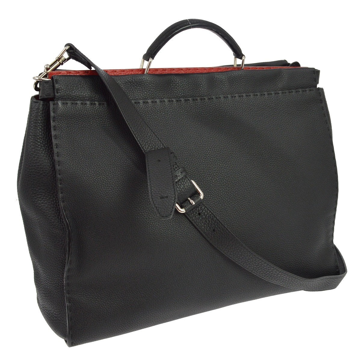 Fendi Black Selleria Peekaboo Fit Handbag