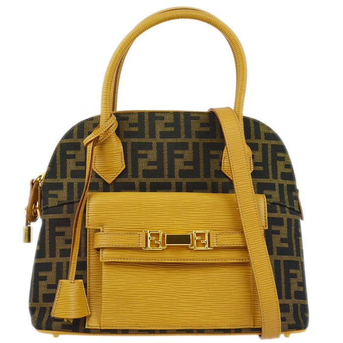 Fendi Brown Zucca 2Way Handbag