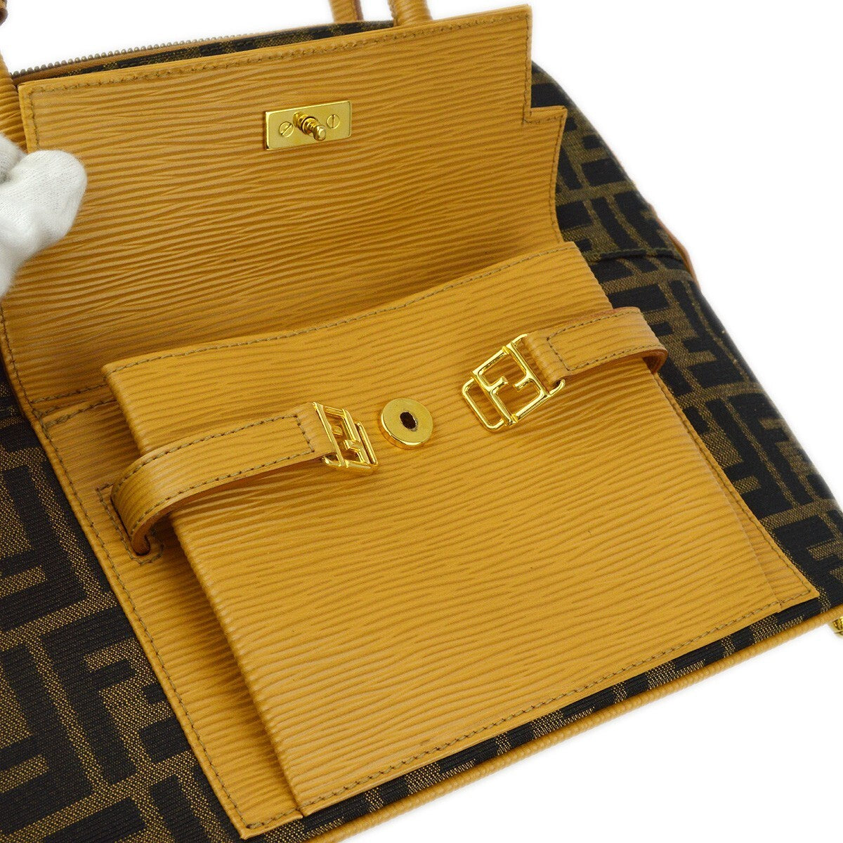 Fendi Brown Zucca 2Way Handbag
