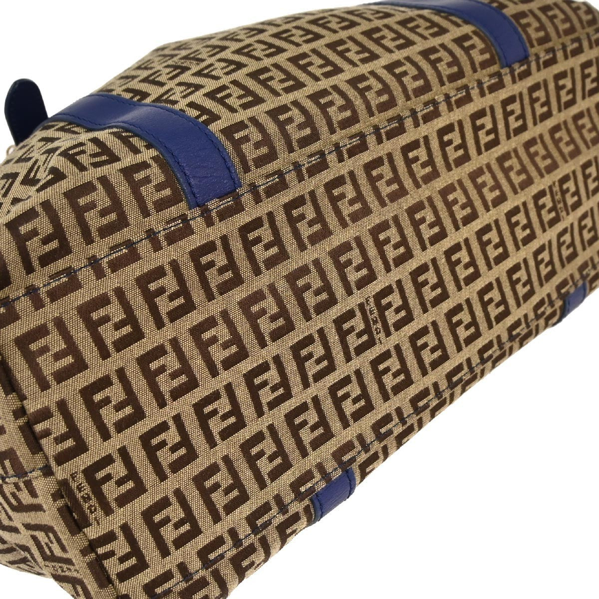 Fendi Beige Blue Zucchino Tote Bag