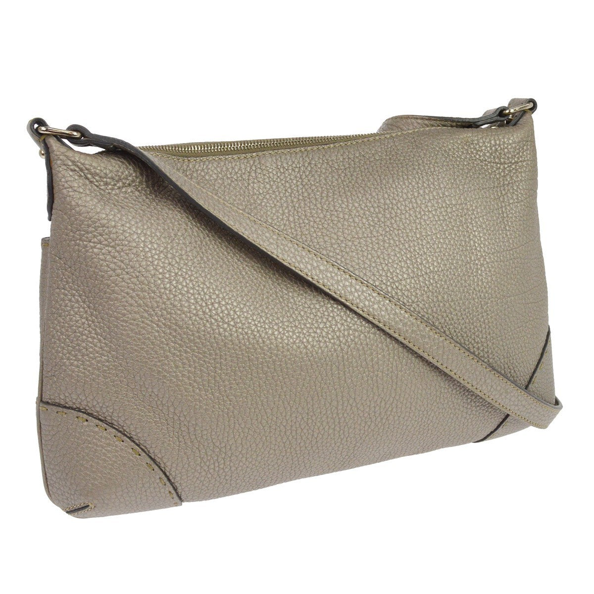 Fendi Gray Selleria Shoulder Bag