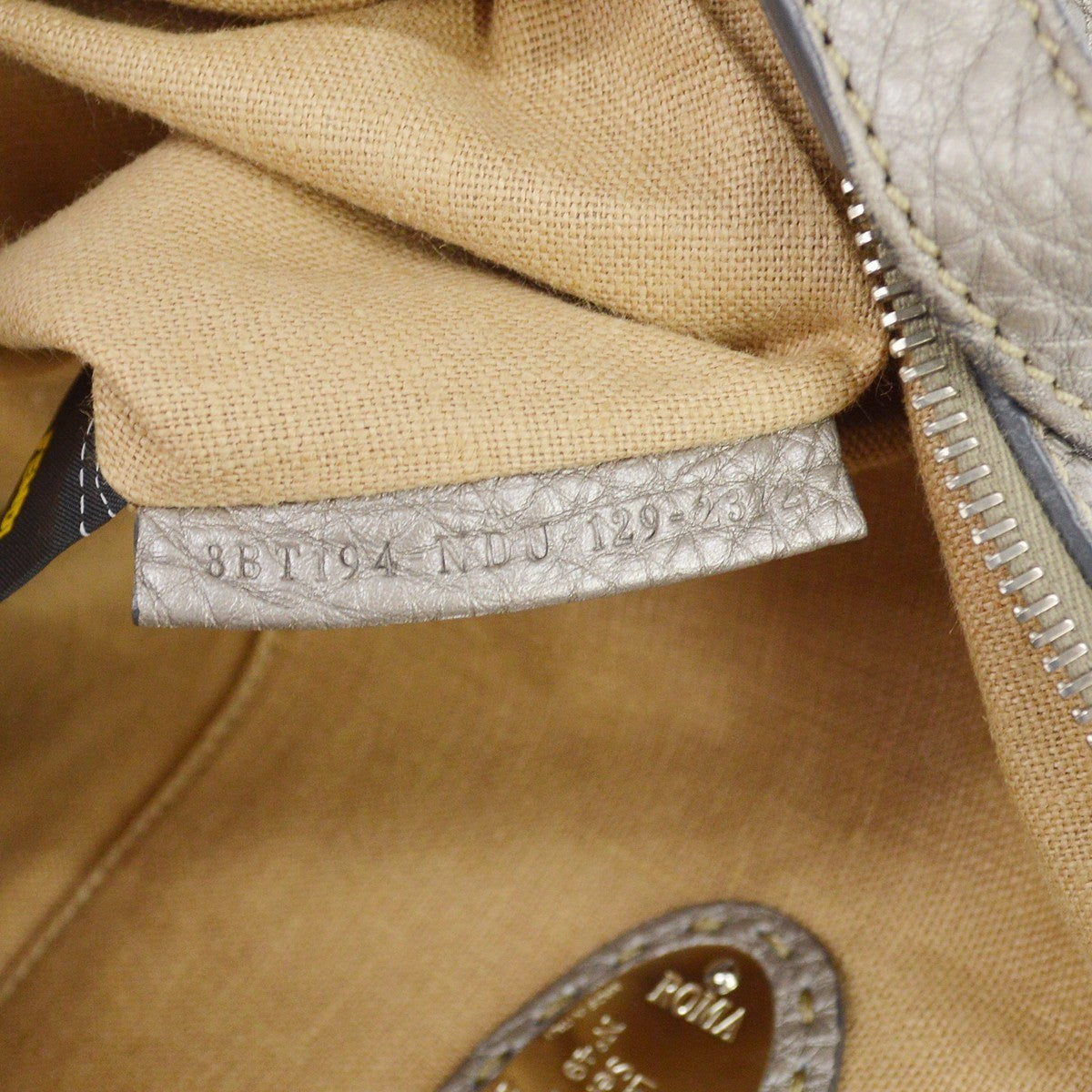 Fendi Gray Selleria Shoulder Bag
