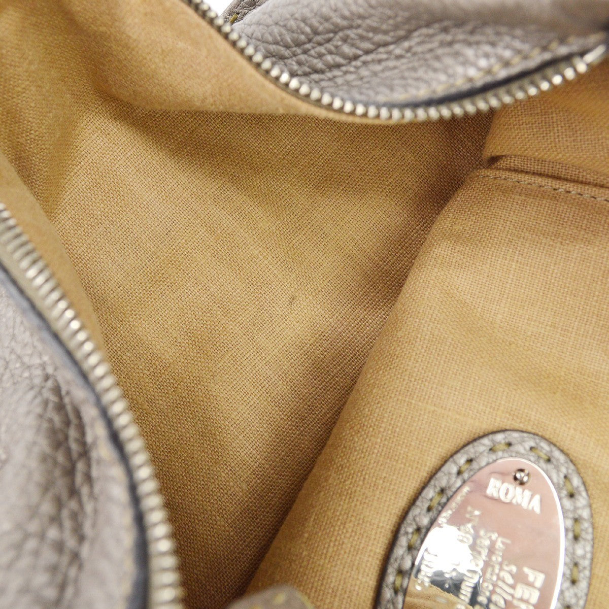 Fendi Gray Selleria Shoulder Bag