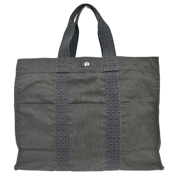 Hermès Gray Canvas Herline Tote GM Handbag