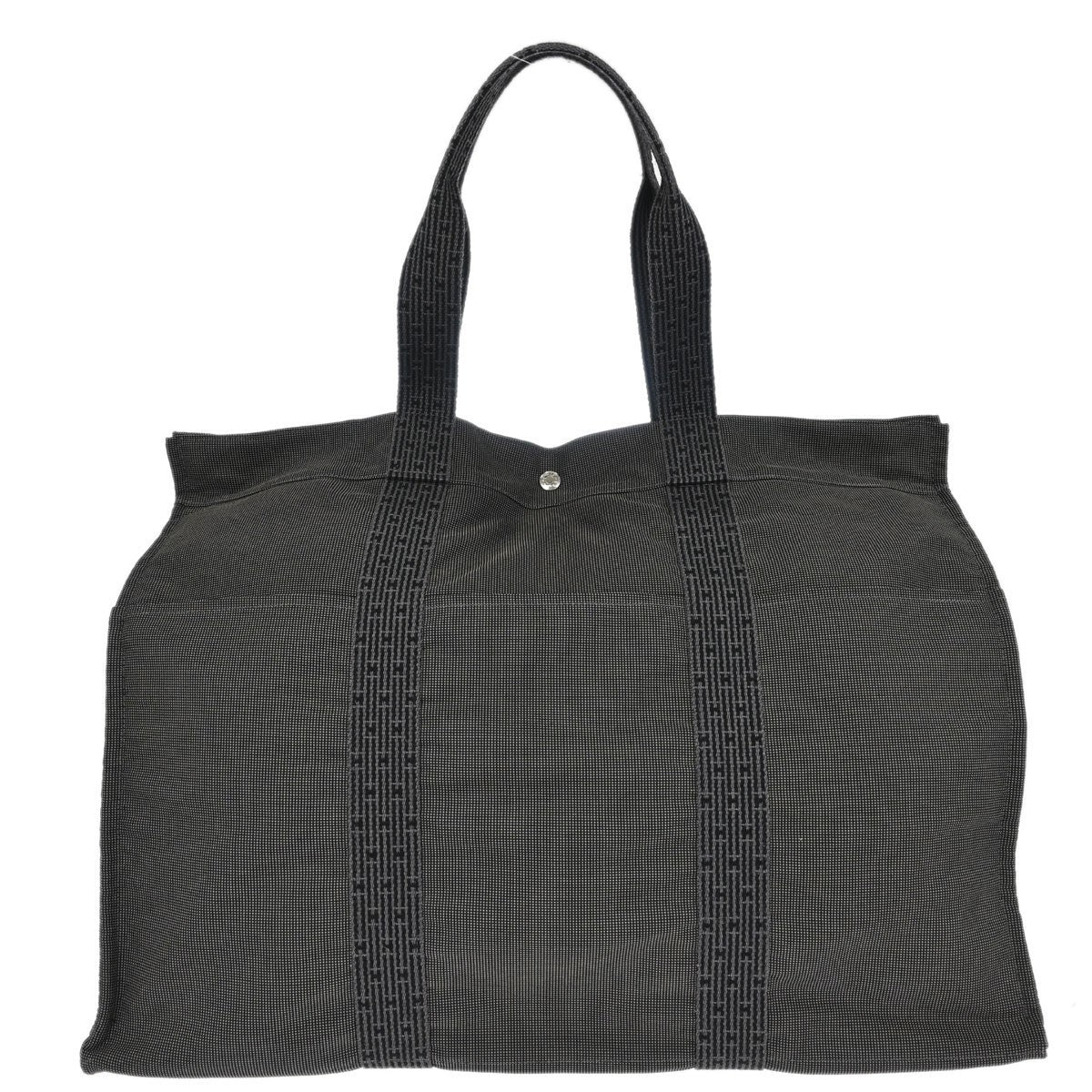 Hermès Gray Canvas Herline Tote TGM Handbag