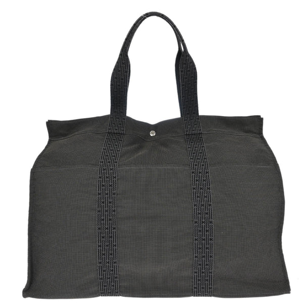 Hermès Gray Canvas Herline Tote TGM Handbag