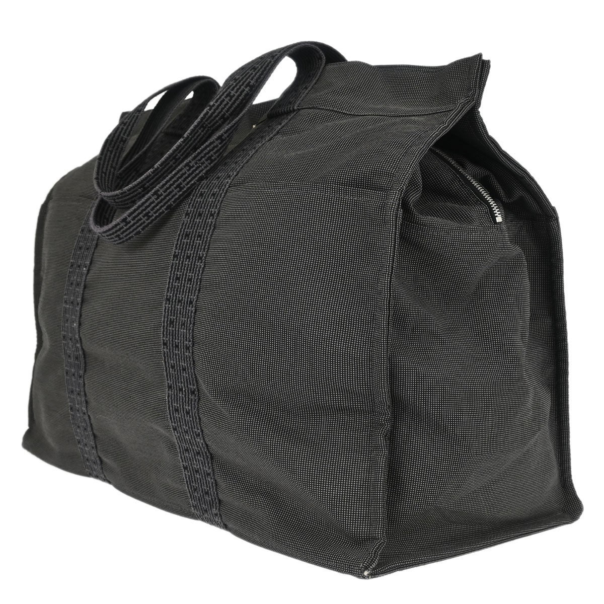 Hermès Gray Canvas Herline Tote TGM Handbag
