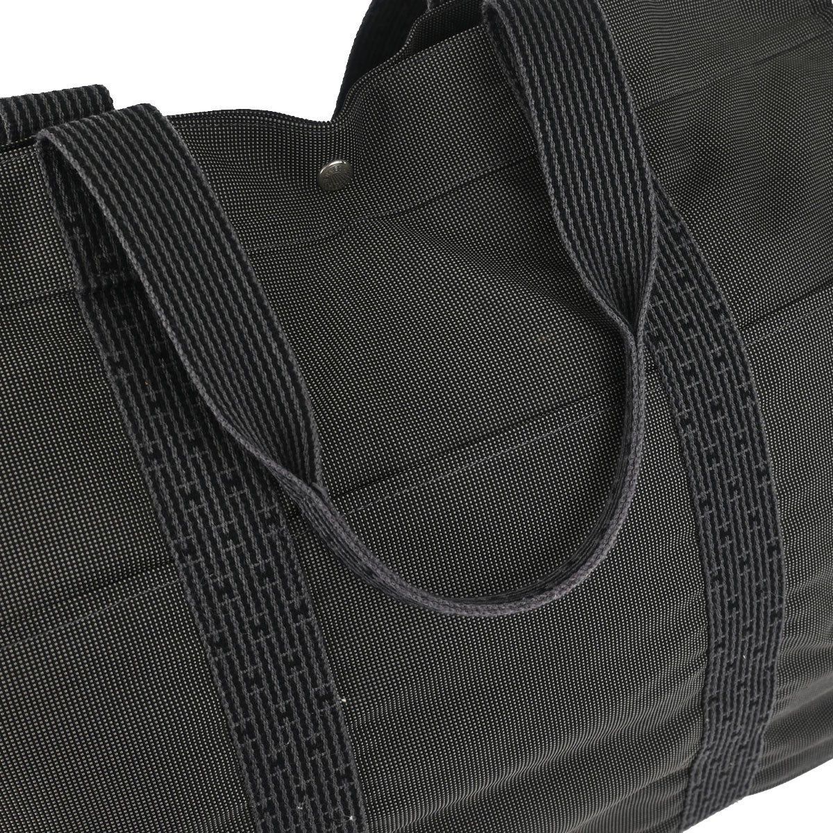 Hermès Gray Canvas Herline Tote TGM Handbag