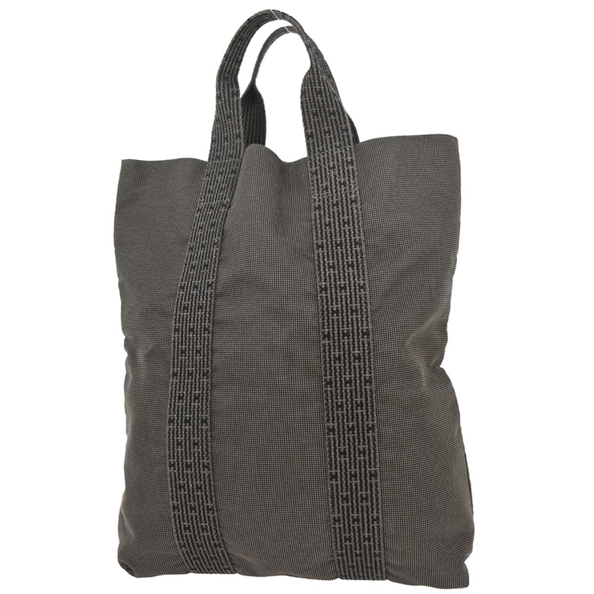 Hermès Gray Canvas Herline Cabas Tote Bag
