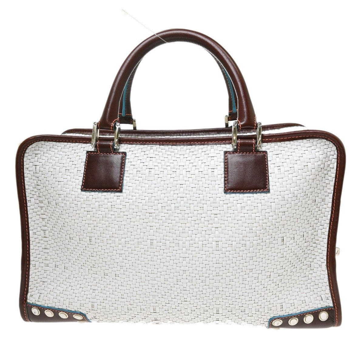 Loewe White Leather Amazona 36 Handbag
